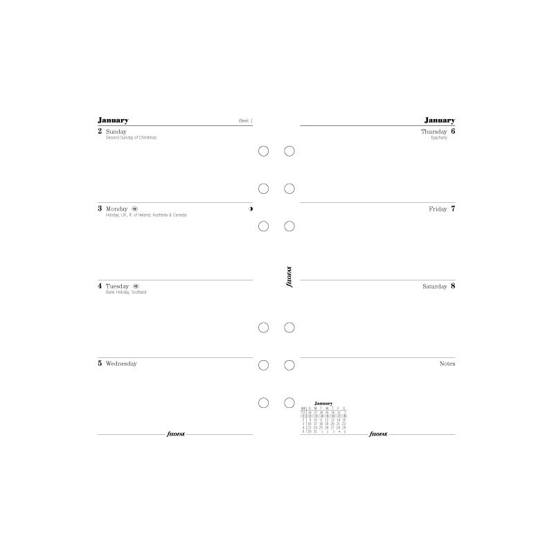 Week On Two Pages Sunday Start 2024 Bromfield Pen Planners