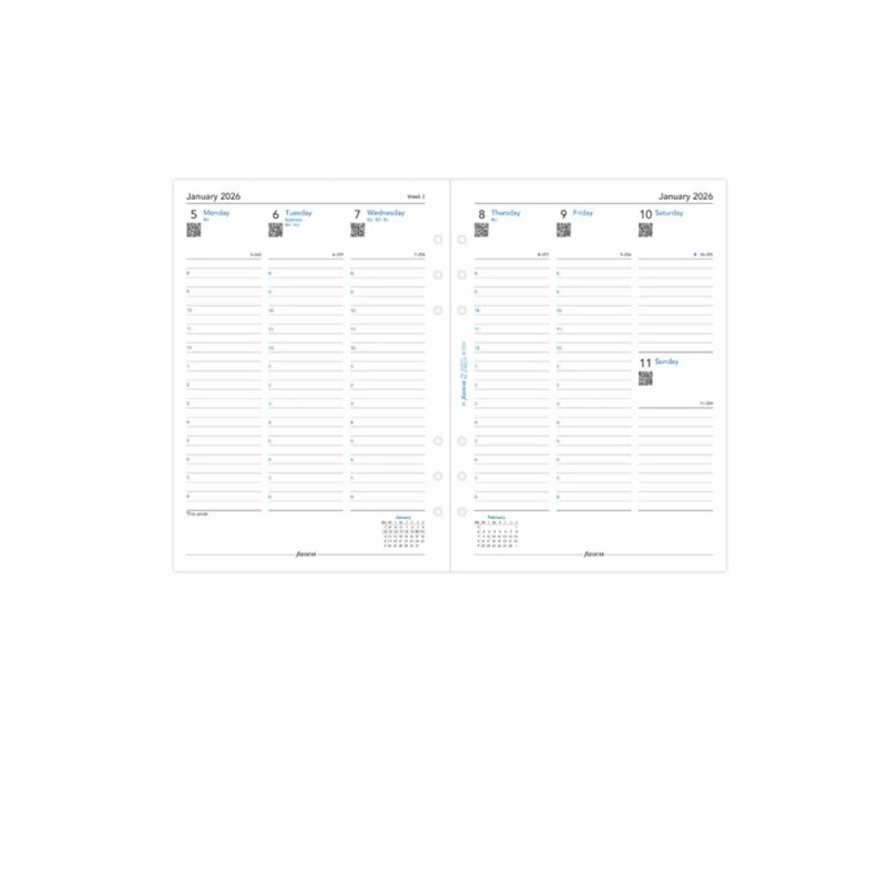 Week on two pages w/appointments 2027